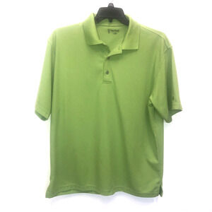 Pro Tour Polo Shirt Mens Extra Large Green 100% Polyester Pullover Short Sleeve